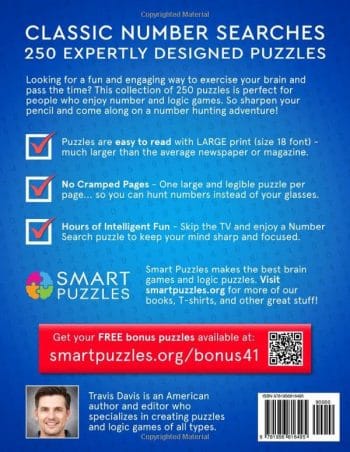 Number Search Puzzle Book for Adults Large Print: 250 Puzzles - Vol. 1 - Image 2